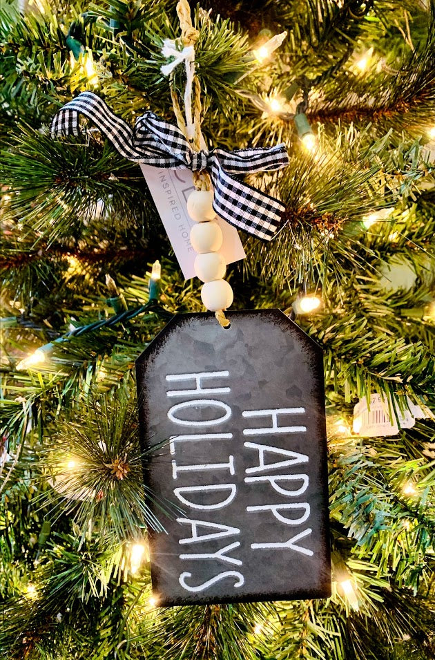 Galvanized Holiday Ornament Tags