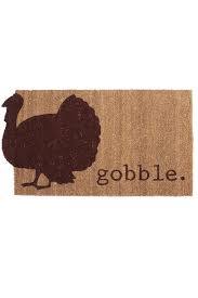 Gobble Thanksgiving Door Mat
