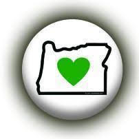 Heart in Oregon Button