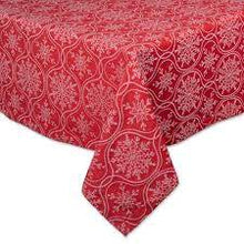 Load image into Gallery viewer, Joyful Snowflakes Jacquard Tablecloth
