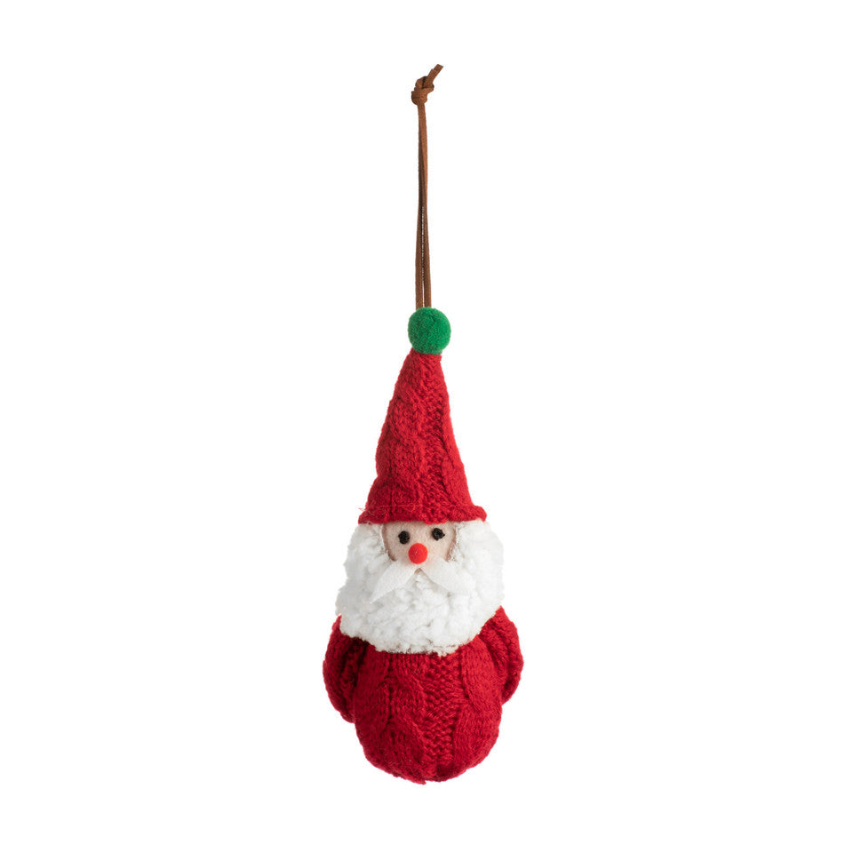 Knit Gnome Ornament - Red Hat