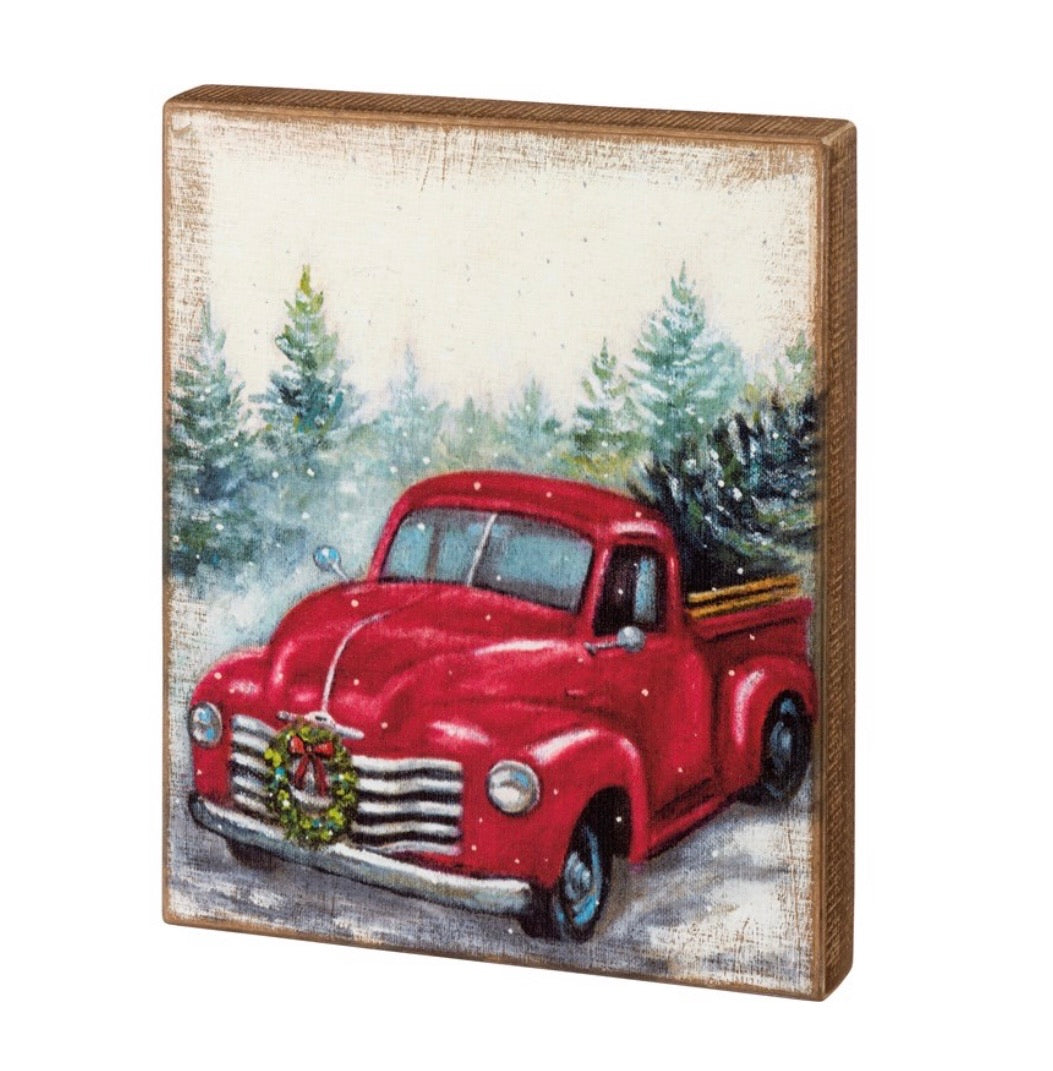 Red Truck Box Sign