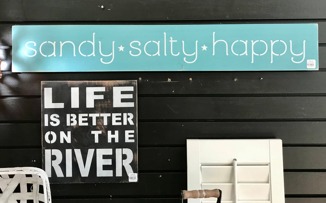 Sandy, Salty, Happy Sign