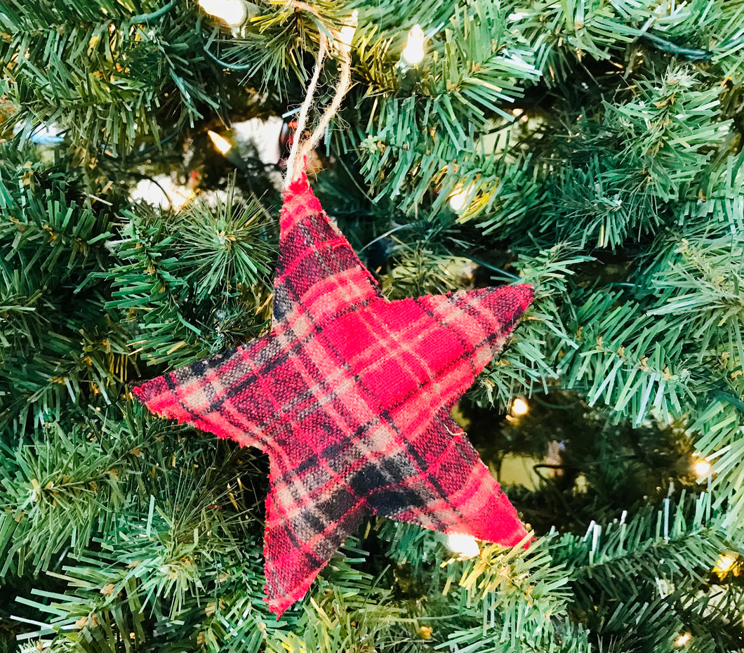 Plaid Flannel Star Ornament