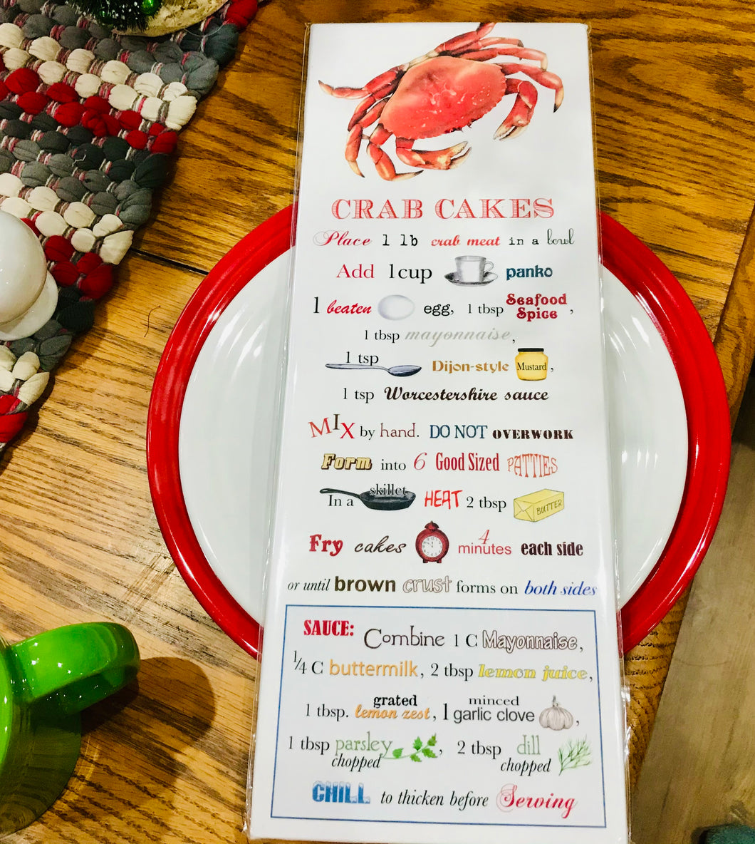 Crab Cakes Flour Sack Towel