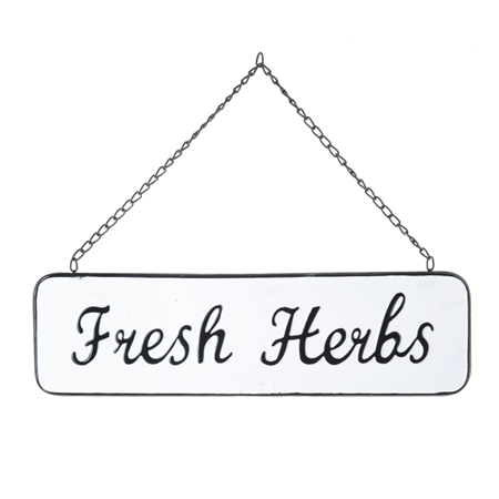 “Fresh Herbs” Embossed Wall Sign