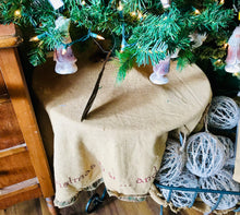 Load image into Gallery viewer, Burlap Santa Ruffled Tree Skirt, Large

