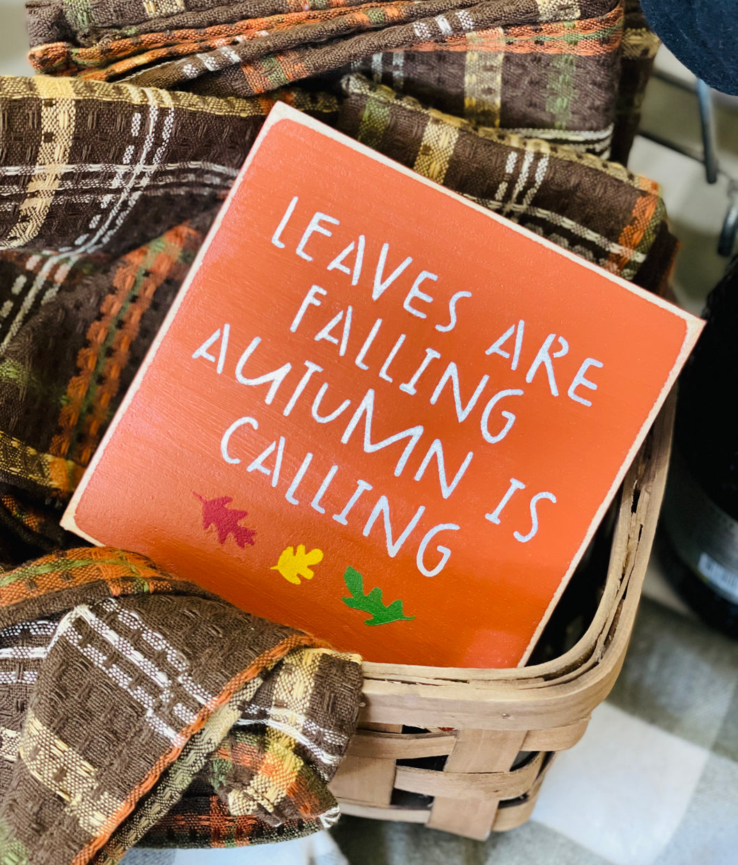 Leaves Are Falling Sign