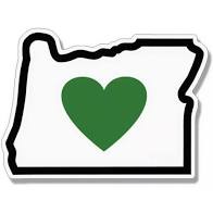 Heart in Oregon Sticker, Large