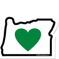Heart in Oregon Sticker