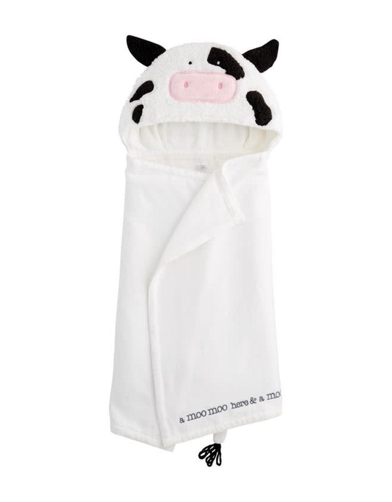 Baby cow hooded towel