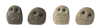 Stone Owl Figurines