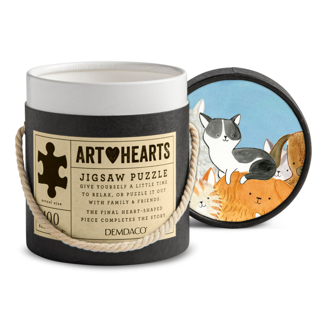 Stay Paw-Sitive Art Heart Gift Puzzle