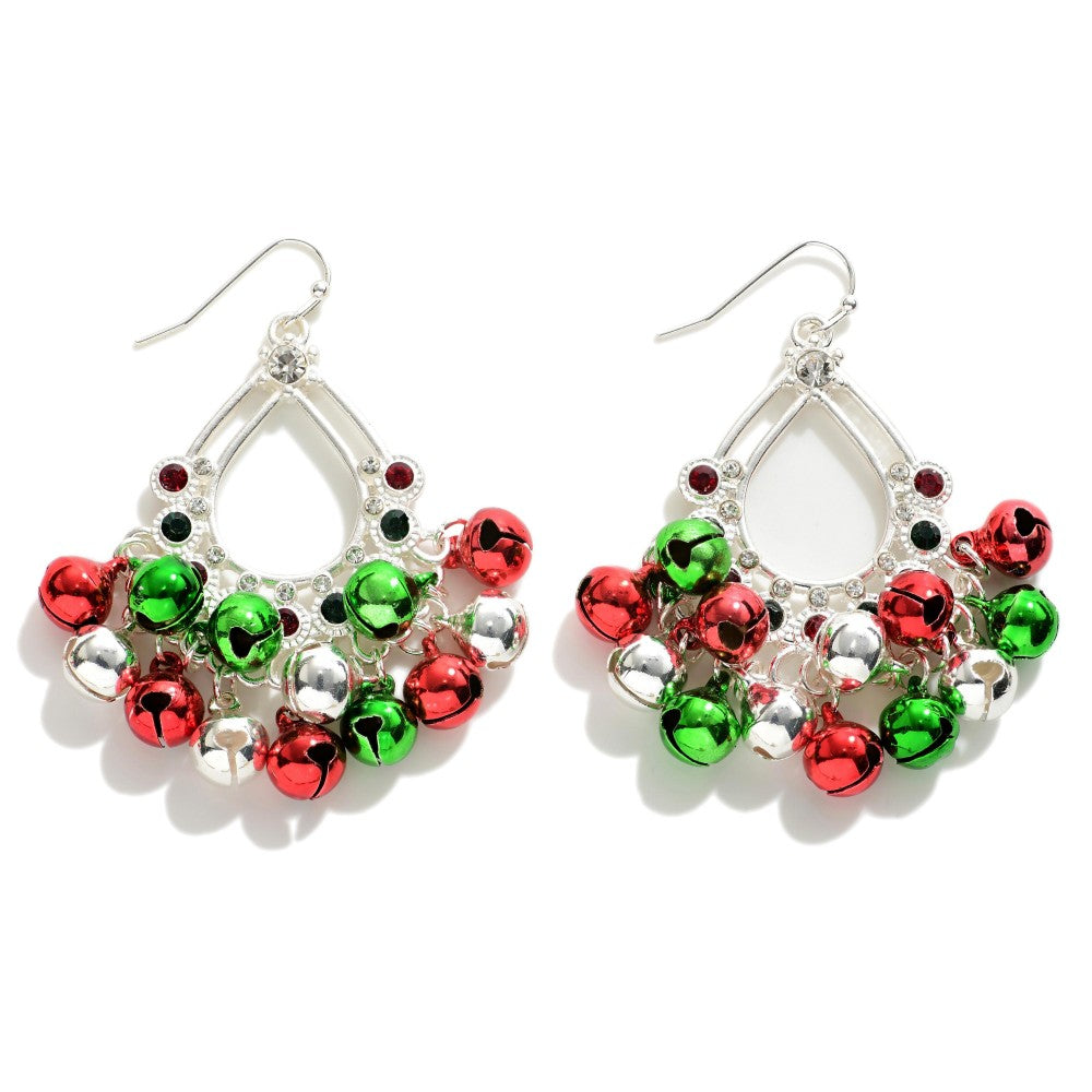 Teardrop Statement Earrings With Ball Accents